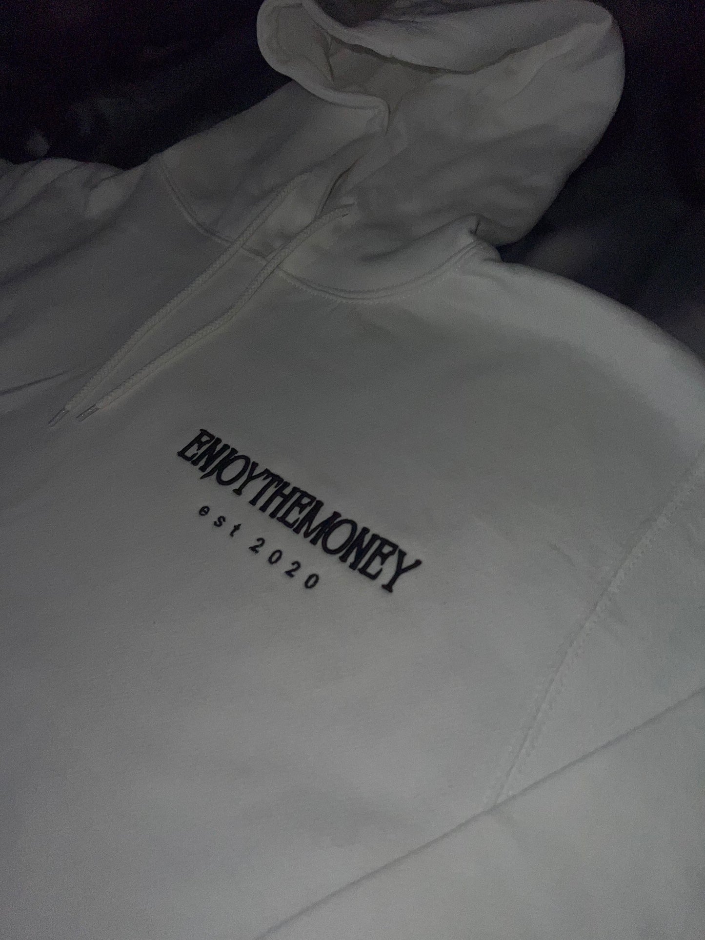 ENJOYING THE MONEY HOODIE(WHITE)