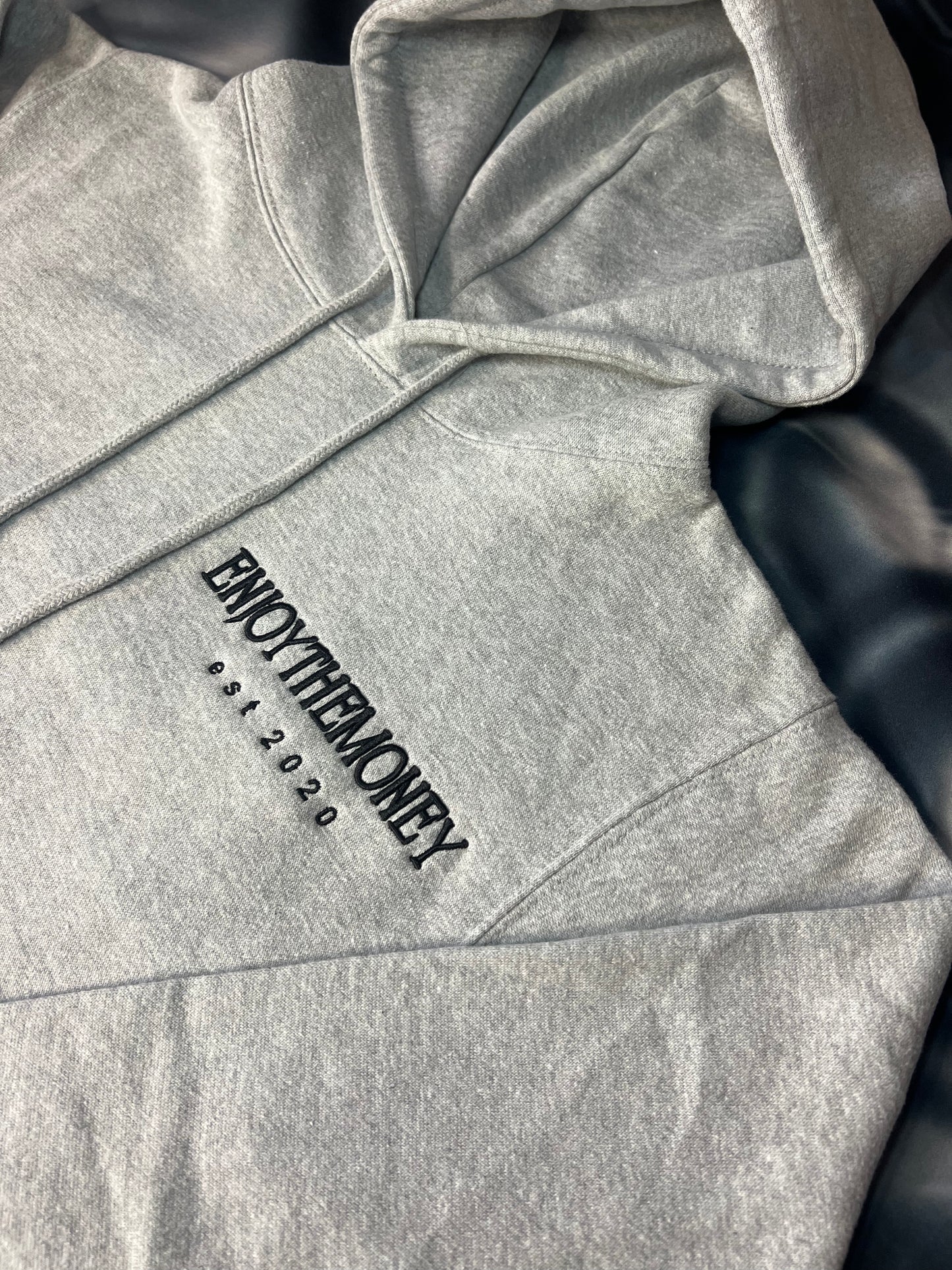 ENJOYING THE MONEY HOODIE(HEATHER GREY)
