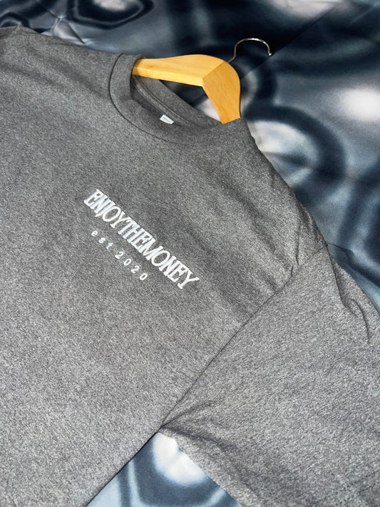 ENJOY THE MONEY GRAPHIC TEE(CHARCOAL)