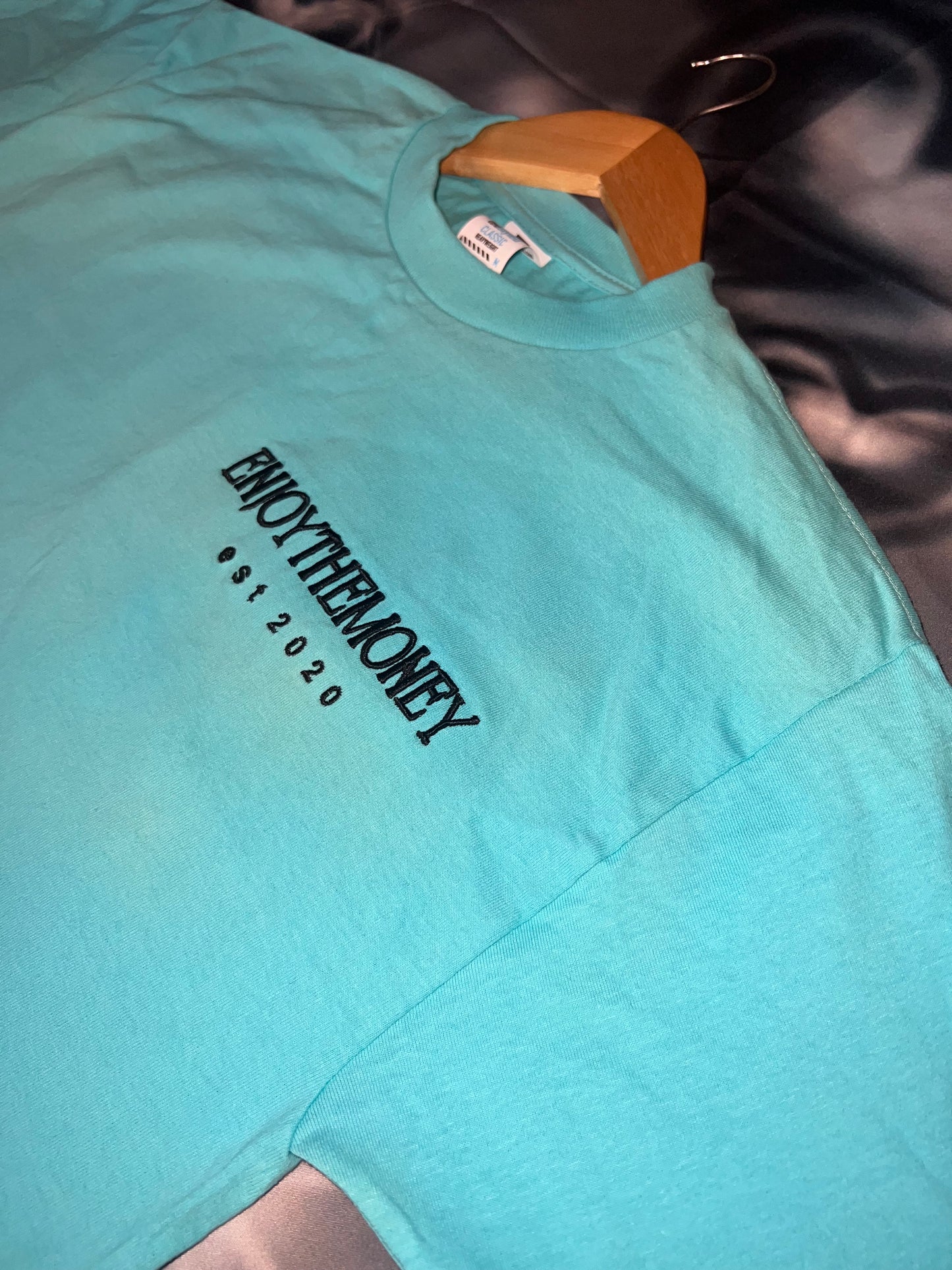ENJOY THE MONEY GRAPHIC TEE(TEAL)