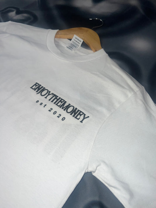 ENJOY THE MONEY GRAPHIC TEE(WHITE)